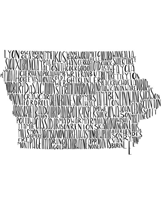 Iowa Counties- Bella Canvas- V Neck- Athletic Heather
