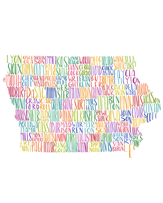 Iowa Counties- Sport Grey Gildan Sweatshirt
