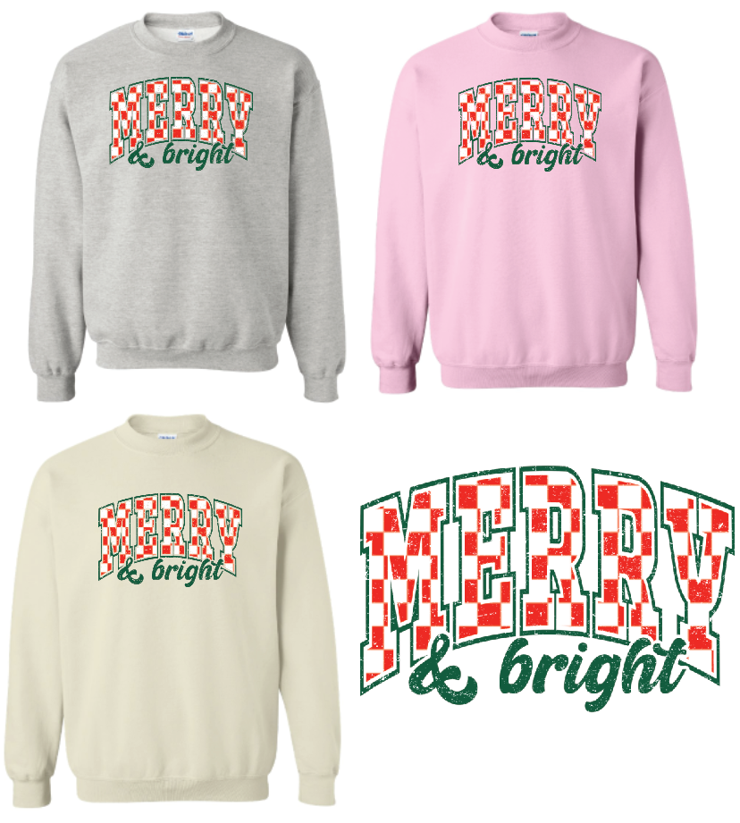 Christmas Sale! Checkered Merry and Bright