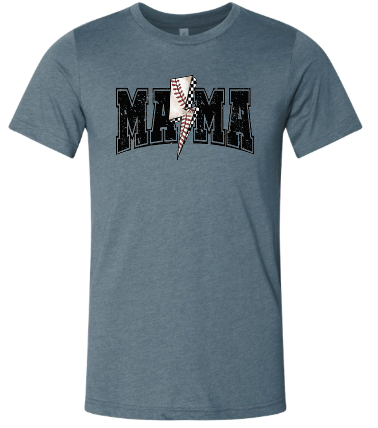 Baseball Mama Lightning Bolt