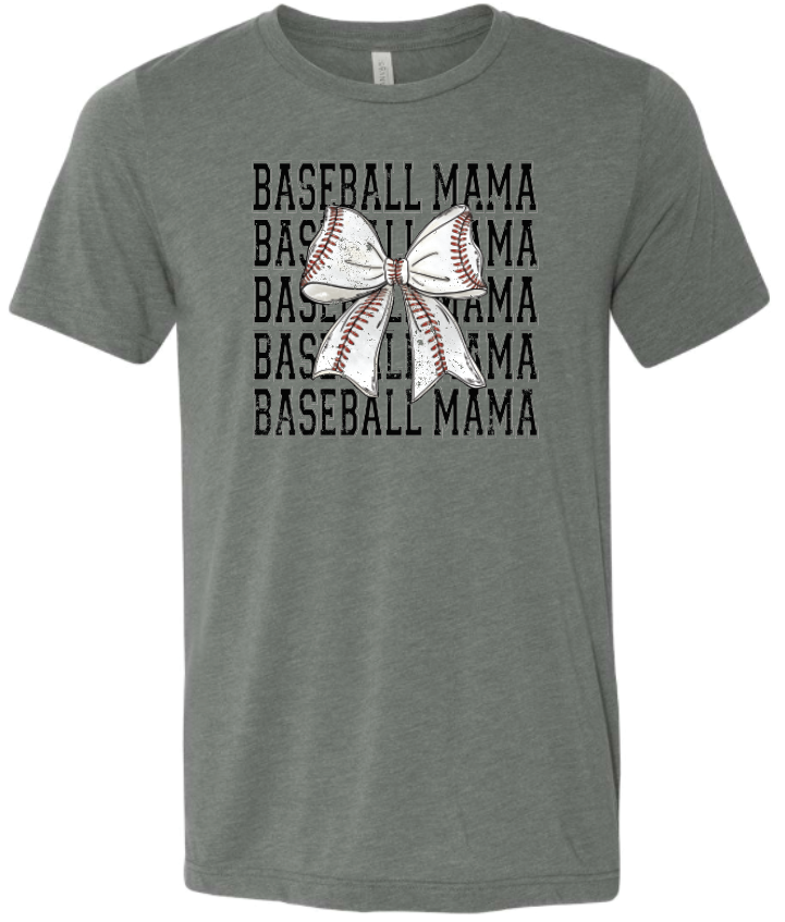 Baseball Mama Repeat- Bow