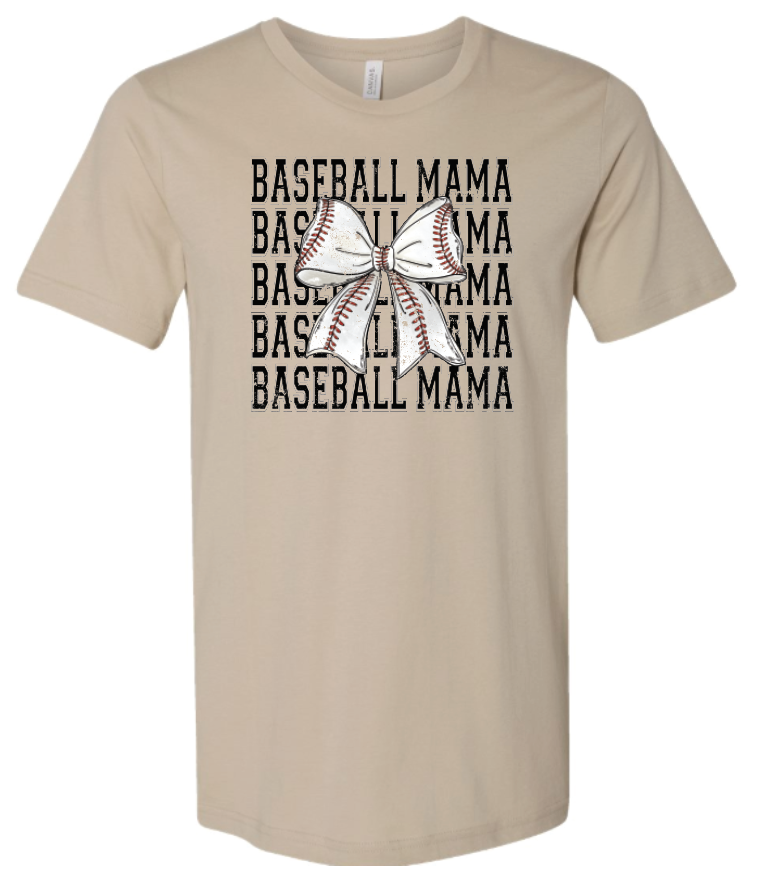 Baseball Mama Repeat- Bow
