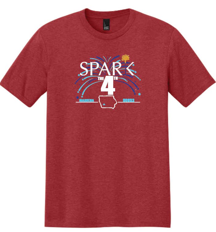 Spark the Fourth T Shirt!- Red Frost