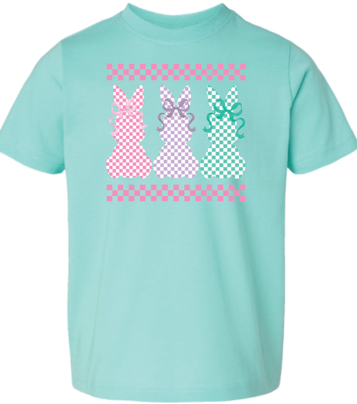 Checkered Bunny Trio Toddler and Youth