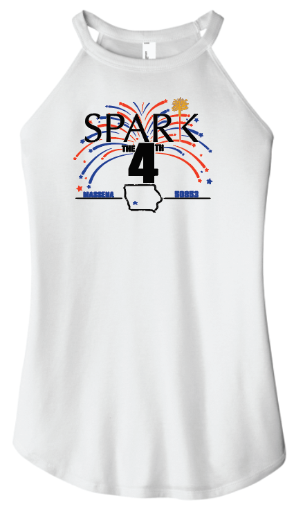 Spark the Fourth Women's Tank- White