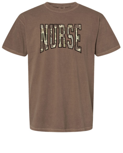 Camo Nurse T Shirt