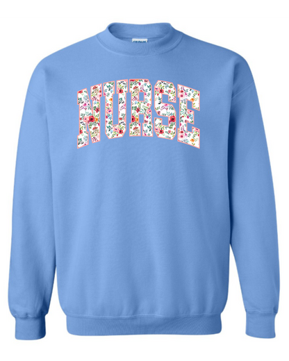 Floral Nurse Sweatshirt