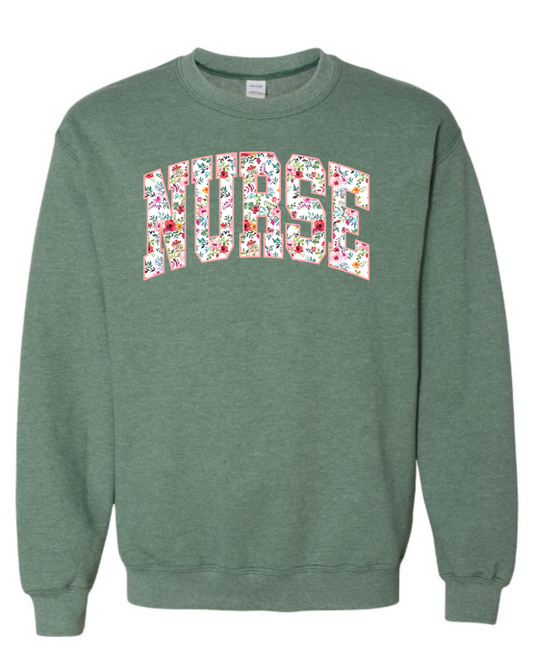 Floral Nurse Sweatshirt