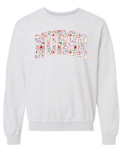 Floral Nurse Sweatshirt