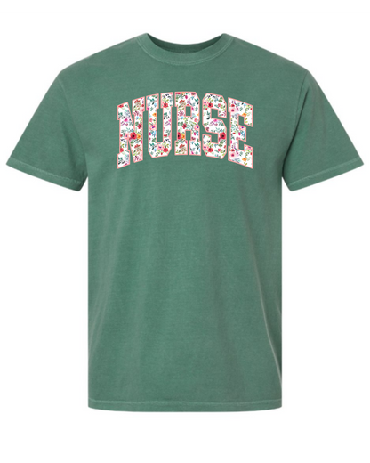 Floral Nurse T-Shirt