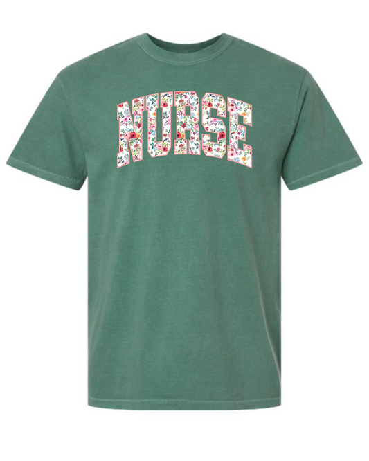 Floral Nurse T-Shirt