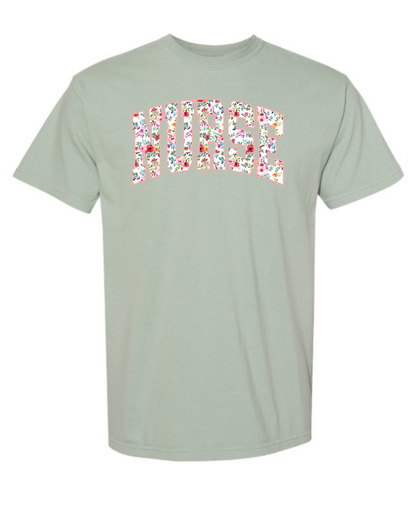 Floral Nurse T-Shirt