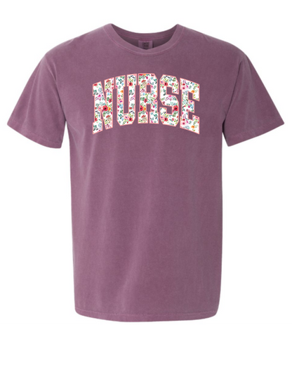 Floral Nurse T-Shirt