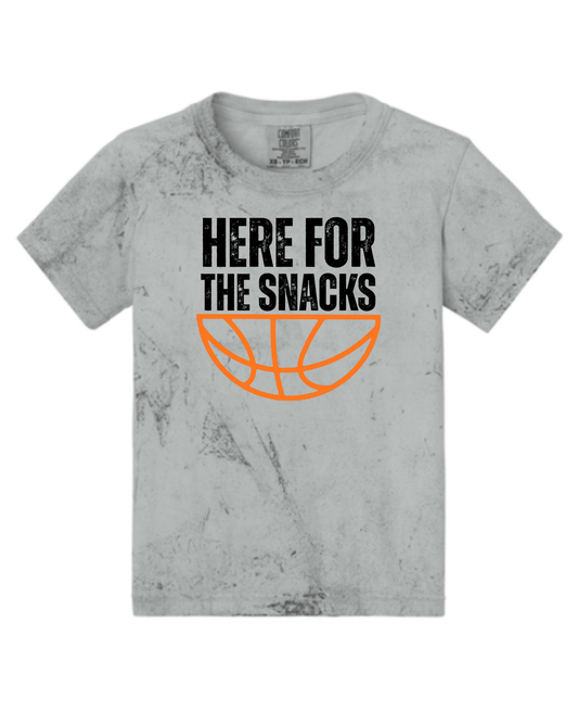 Just here for the snacks- Color Blast T Shirt