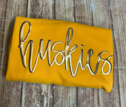 Metallic Puff Mascot Sweatshirts!