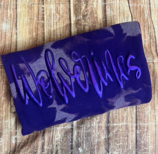 Metallic Puff Mascot Bleached Sweatshirts!