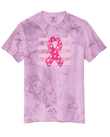 Breast Cancer Ribbon Stripes- Color Blast