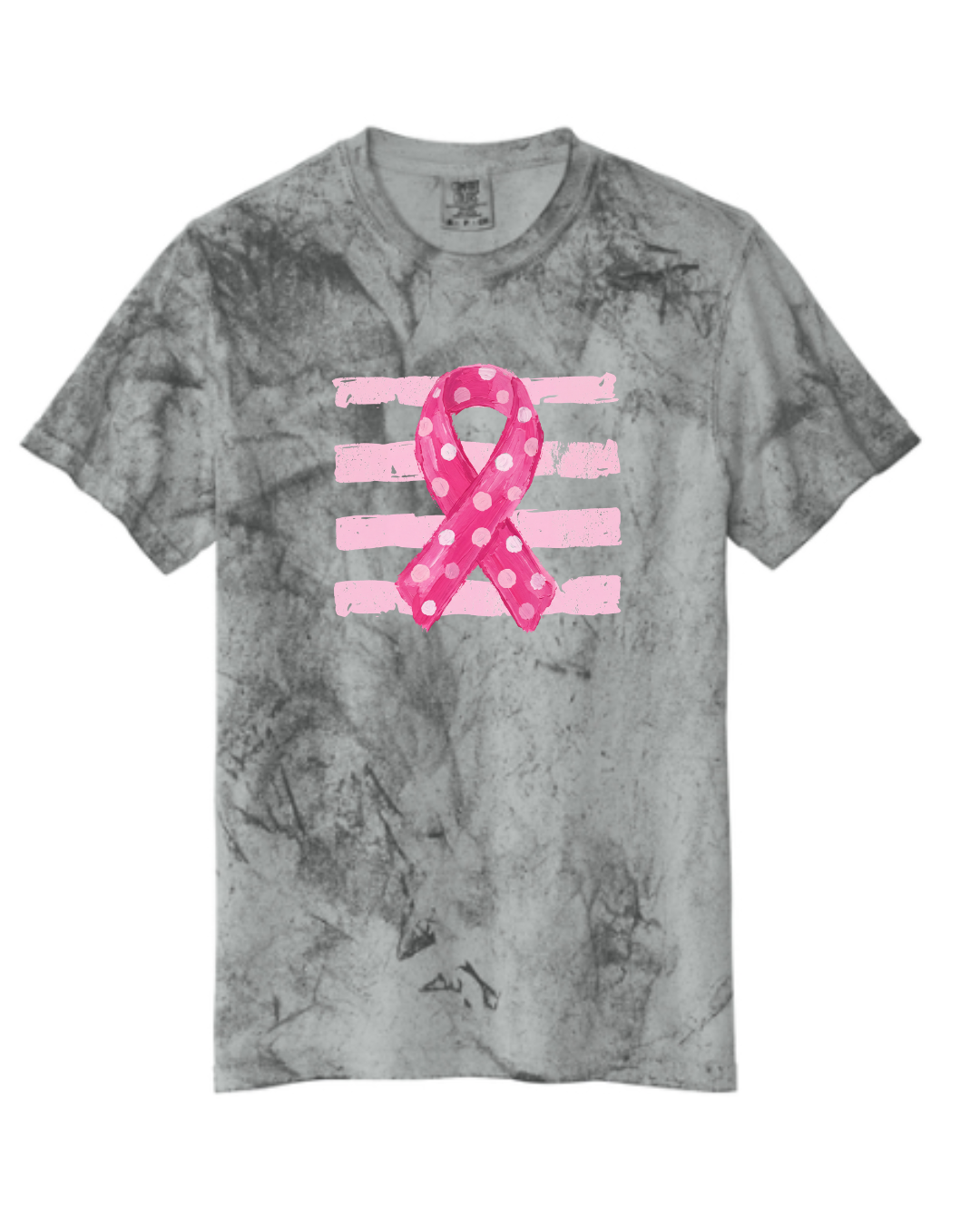 Breast Cancer Ribbon Stripes- Color Blast