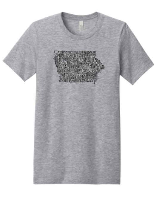 Iowa Counties- Bella Canvas- Athletic Heather
