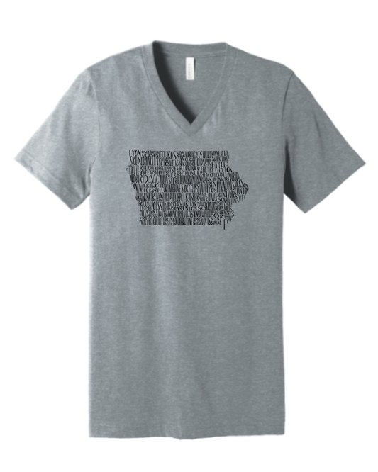 Iowa Counties- Bella Canvas- V Neck- Athletic Heather