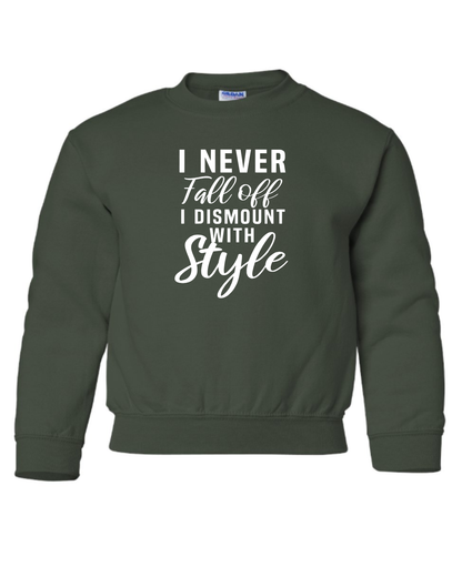 I Don't Fall Off Sweatshirt Youth
