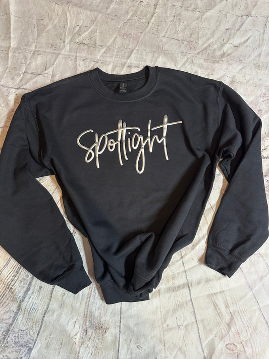 Spotlight Black Sweatshirt- Puffy Logo