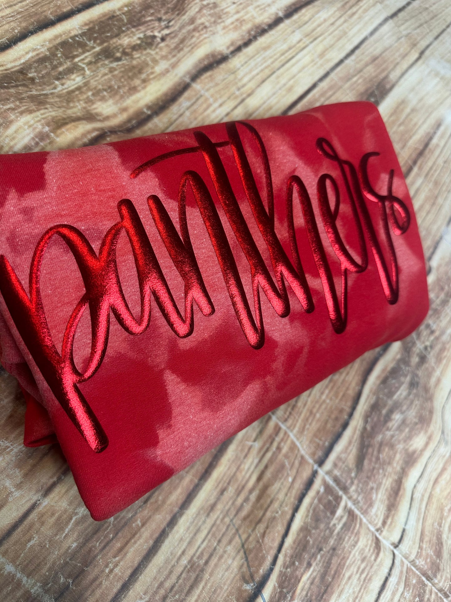 Metallic Puff Mascot Bleached Sweatshirts!