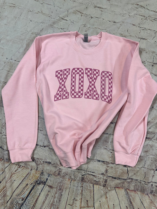 Checkered XOXO Sweatshirt