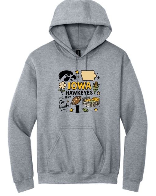 Hawks Collage Hoodie