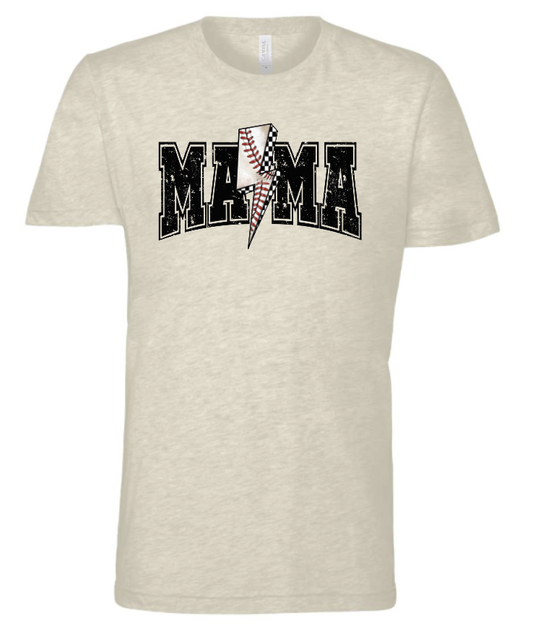 Baseball Mama Lightning Bolt