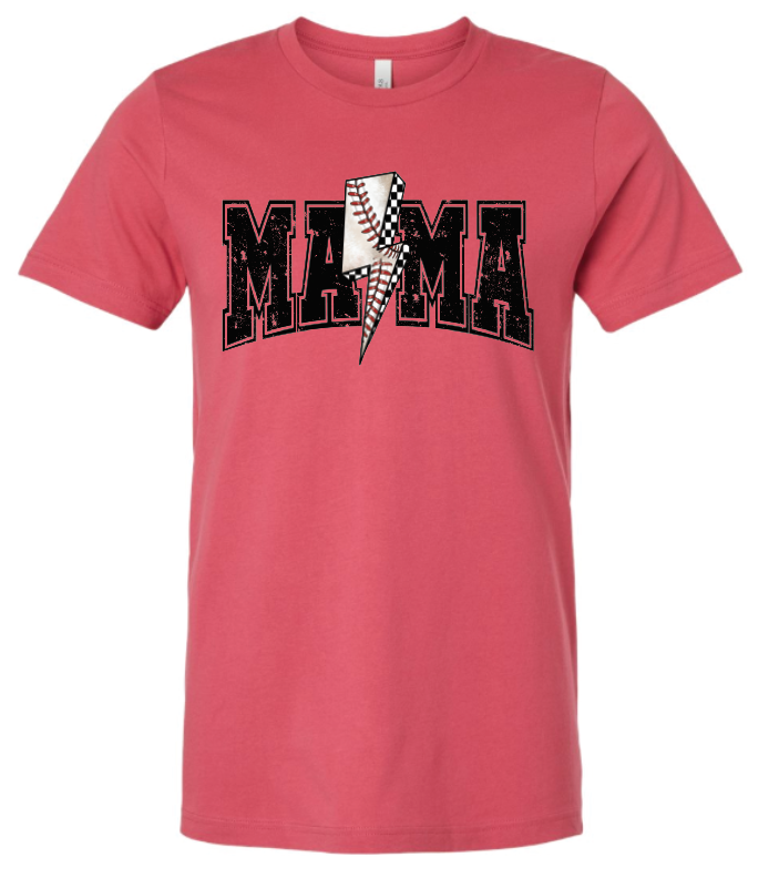 Baseball Mama Lightning Bolt