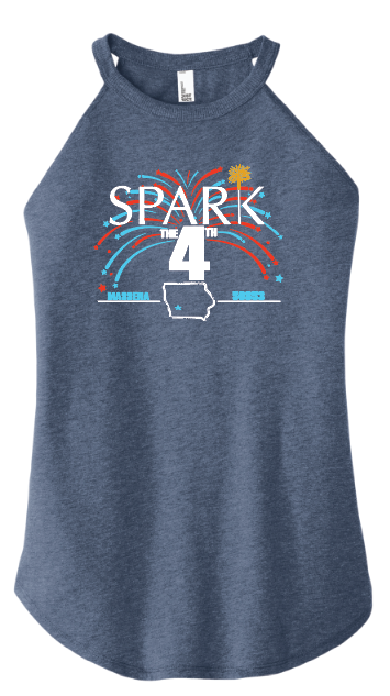 Spark the Fourth Women's Tank- Navy Frost