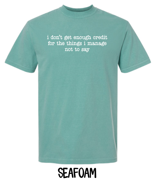 I don't get enough credit