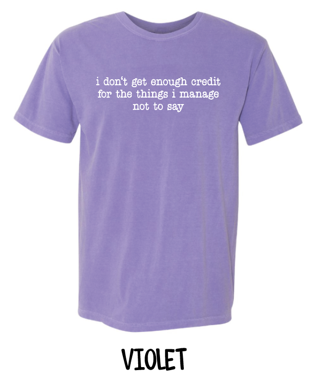 I don't get enough credit