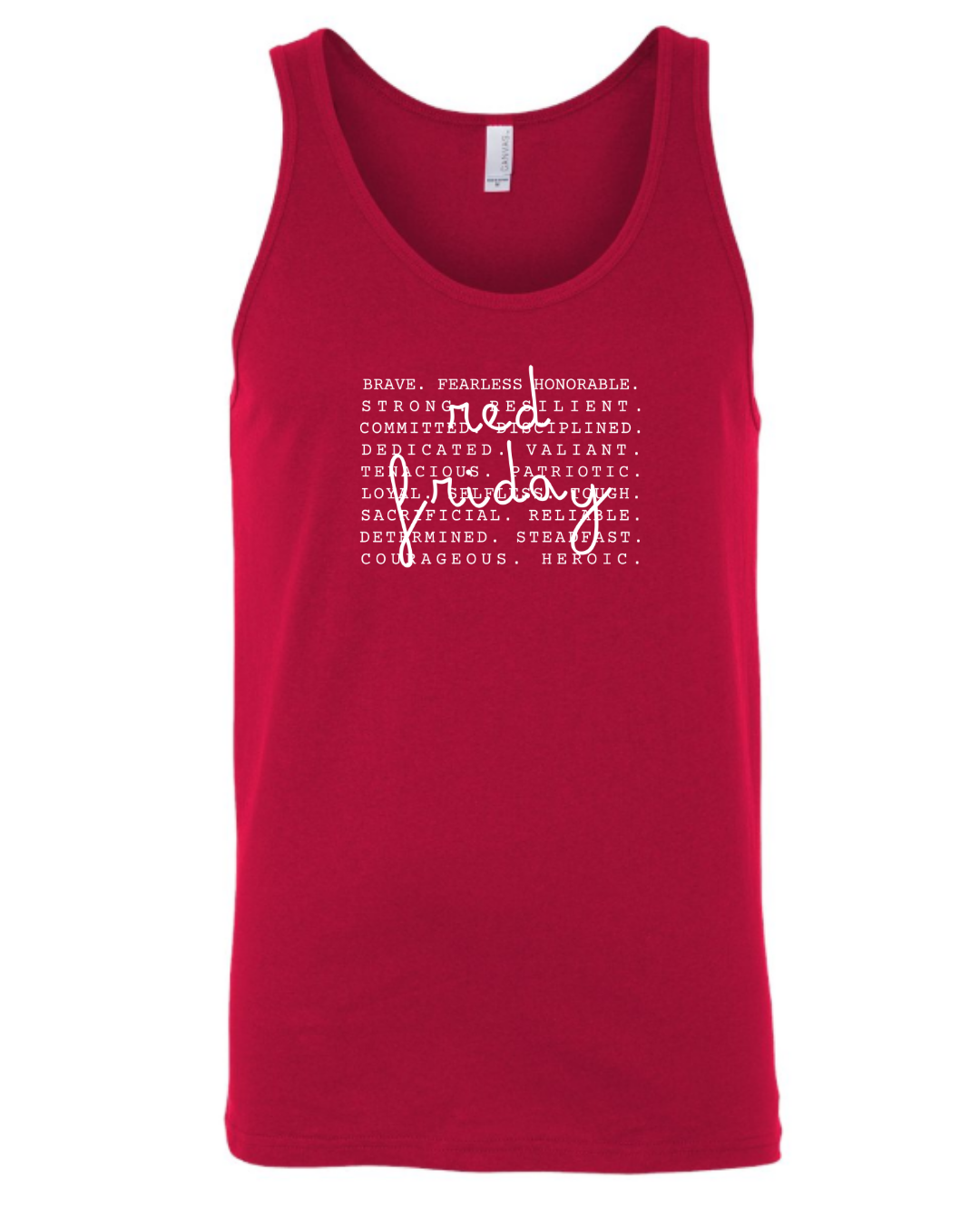 Red Friday Cursive Tank