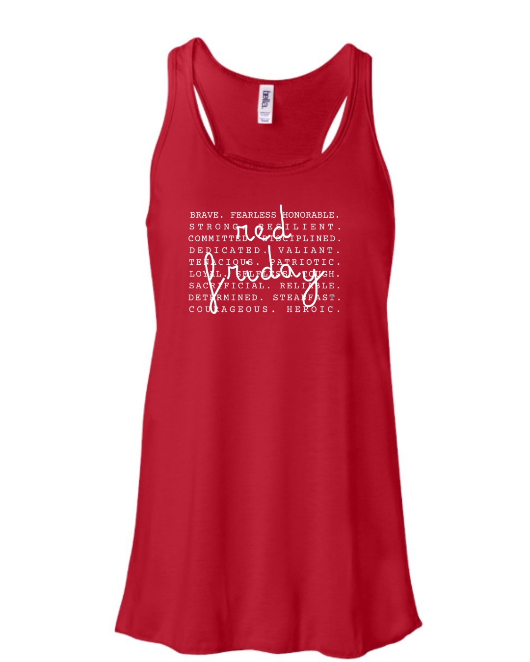 Red Friday Cursive Tank