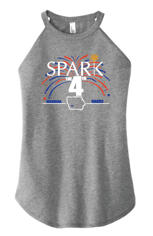 Spark the Fourth Women's Tank- Grey Frost