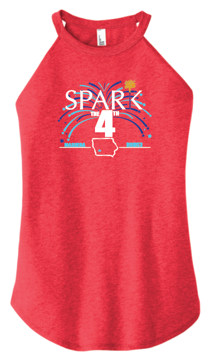 Spark the Fourth Women's Tank- Red Frost