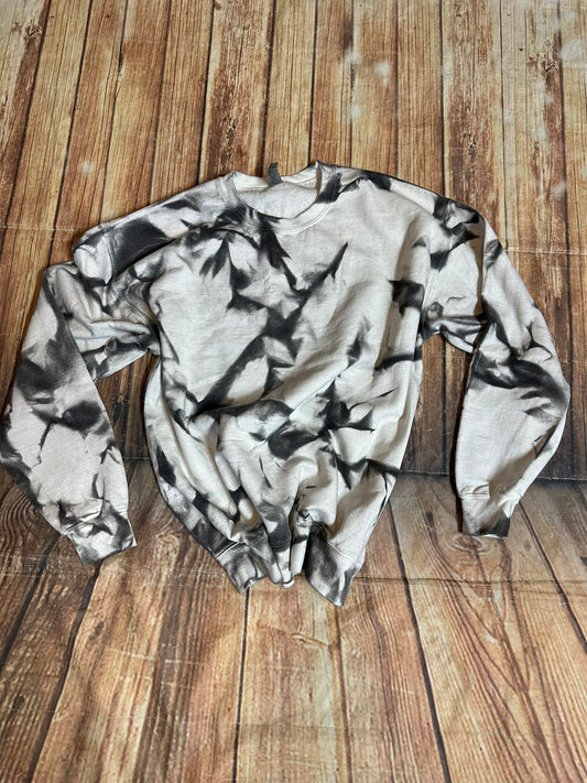 Black and White Dyed Sweatshirt
