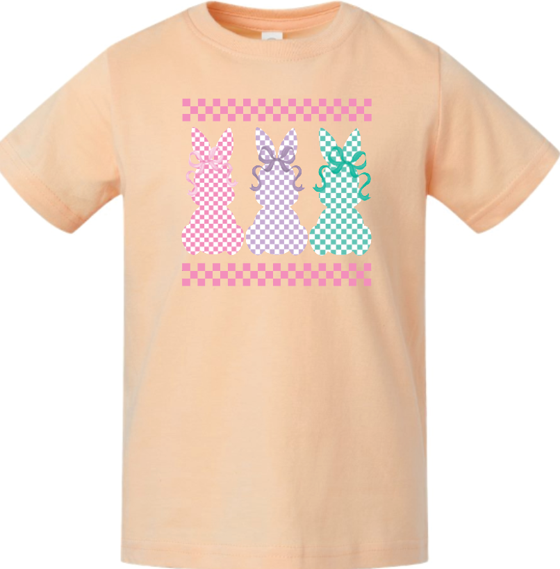 Checkered Bunny Trio Toddler and Youth