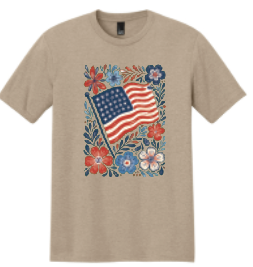 Watercolor Floral Flag